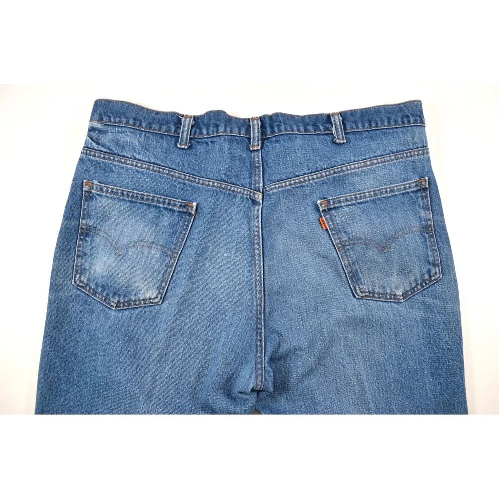 Vintage 1981 Levi's Orange Tab 517 USA Made Bootcut Jeans Distressed Fade 42x34 - Picture 7 of 16